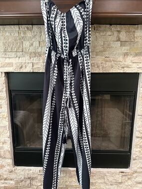 Black & White Geometric Jumpsuit